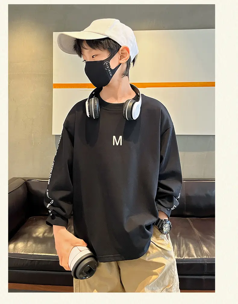 Children Long Sleeve T-Shirt White Cotton 2025 Spring — feature 13