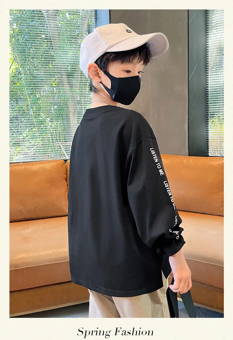 Children Long Sleeve T-Shirt White Cotton 2025 Spring — feature 14
