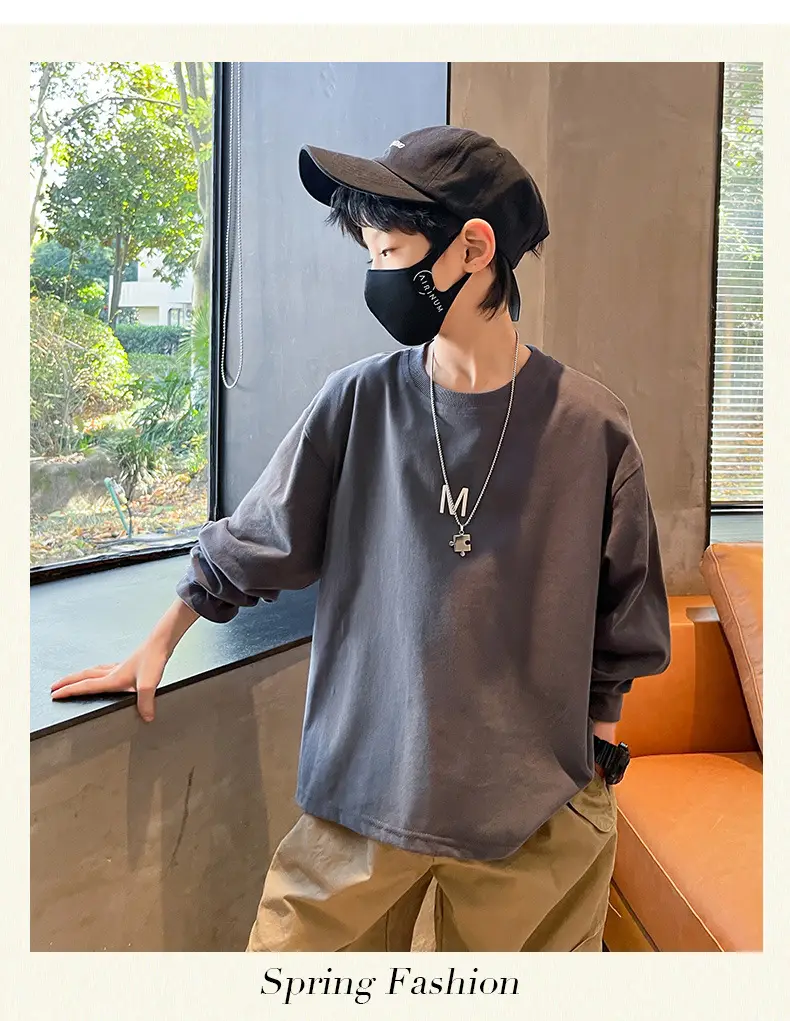Children Long Sleeve T-Shirt White Cotton 2025 Spring — feature 17