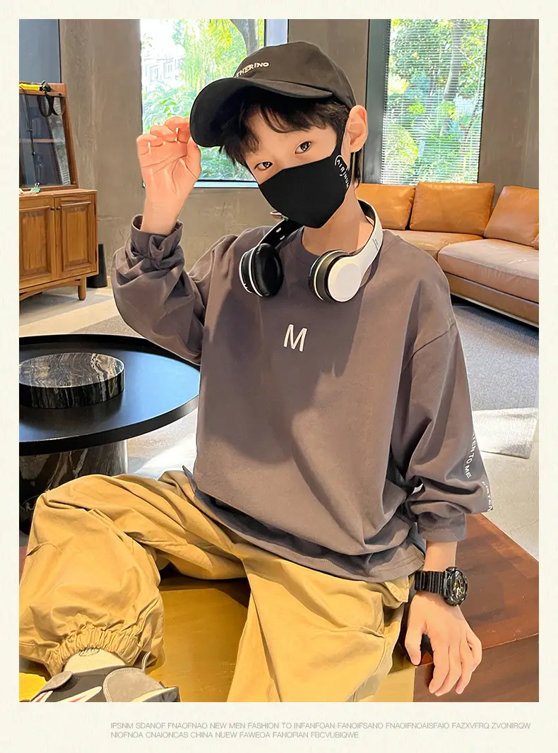Children Long Sleeve T-Shirt White Cotton 2025 Spring — feature 19