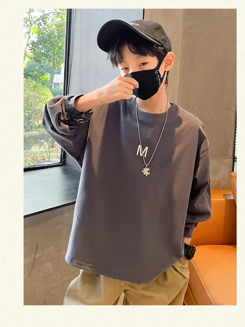 Children Long Sleeve T-Shirt White Cotton 2025 Spring — feature 20