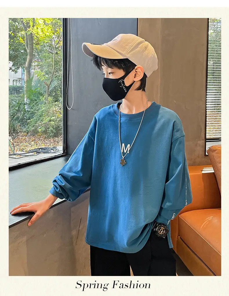Children Long Sleeve T-Shirt White Cotton 2025 Spring — feature 9
