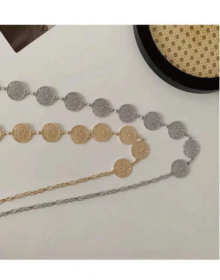 Golden Hollow Waist Chain Belt for Women