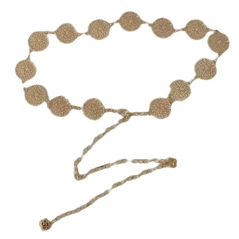 Golden Hollow Waist Chain Belt for Women