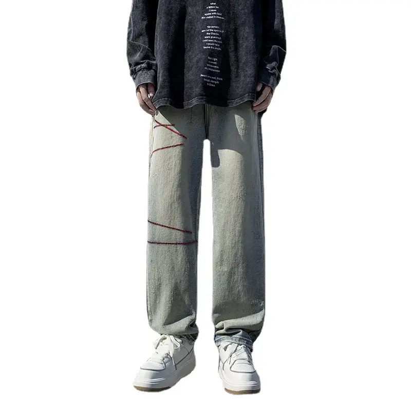 Men's Black Loose Straight Jeans 2023 Spring Autumn - Image 7