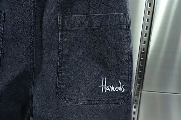 Men Black Slim Fit Cropped Harem Pants with Embroidered Stitching — feature 24
