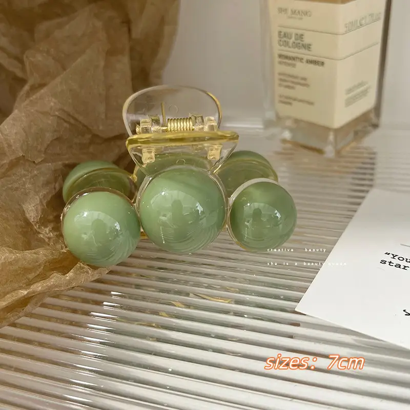 Acrylic Pearl Earrings Large Small Grab Clip Autumn Winter