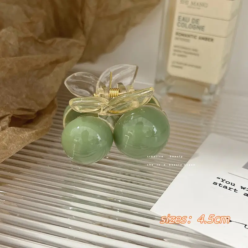 Acrylic Pearl Earrings Large Small Grab Clip Autumn Winter