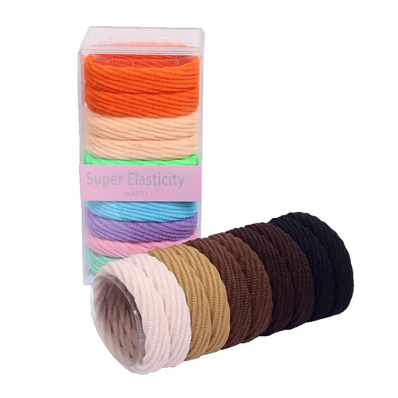 Sweet Jacquard Wavy Hair Band 10 Boxed Rubber Ring