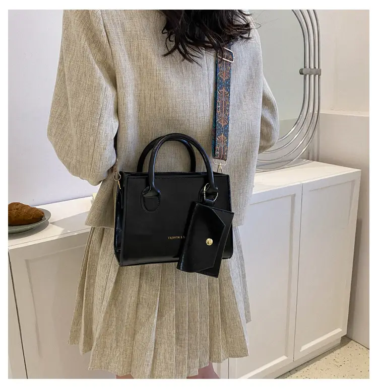 Women's Beige Shoulder Messenger Bag with Printed Strap — feature 10