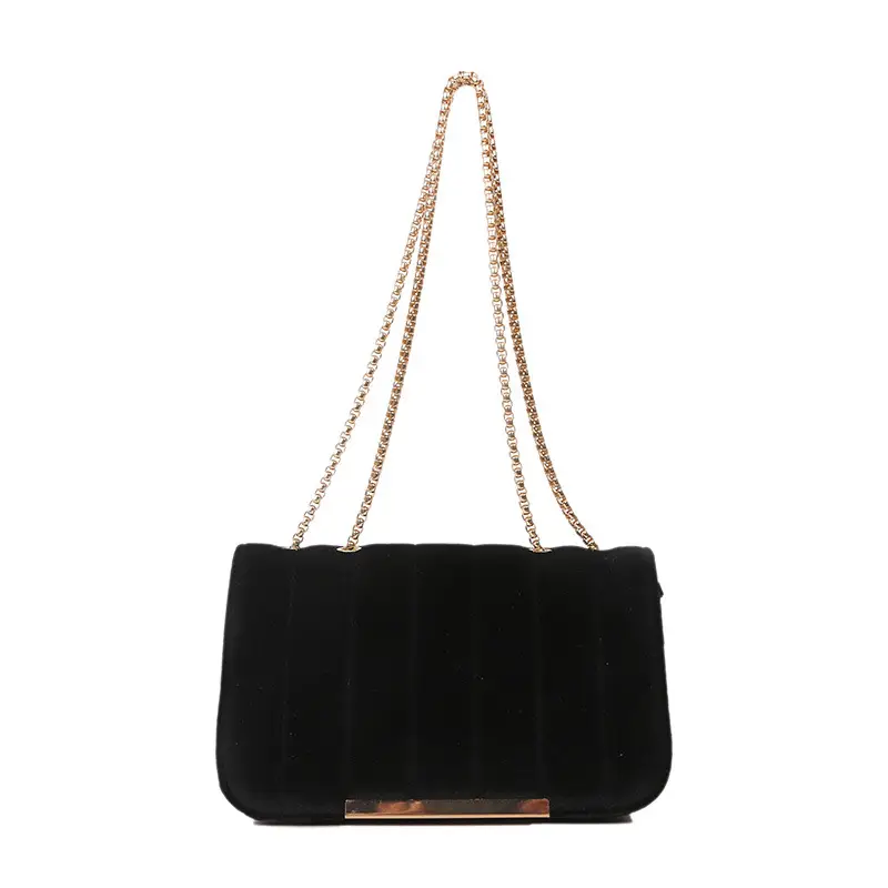 Women Velvet Chain Shoulder Bag Red Spring 2023 - Image 9
