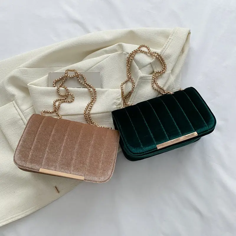 Women Velvet Chain Shoulder Bag Red Spring 2023 — feature 32