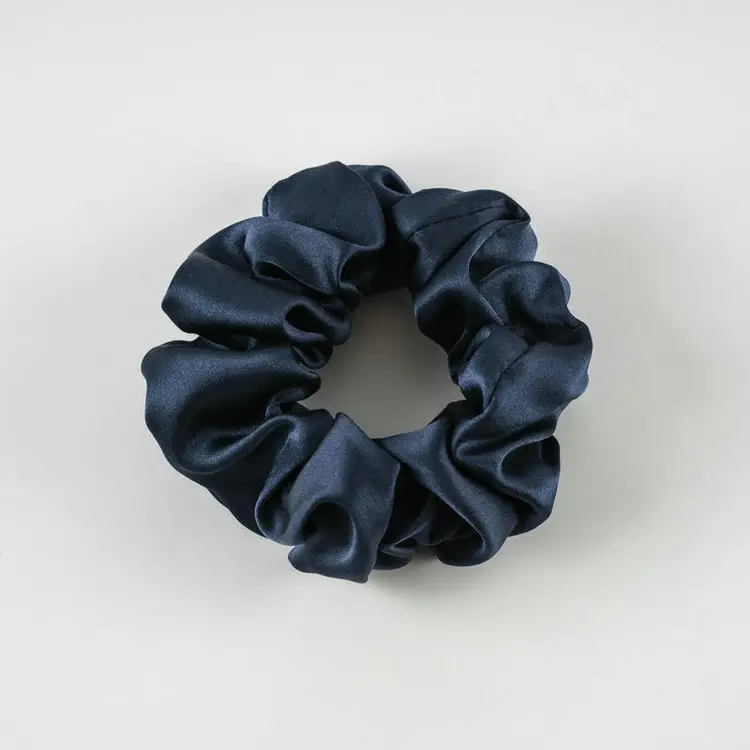 New Silk Hair Ties, Silver, High Elasticity, Holiday Gift