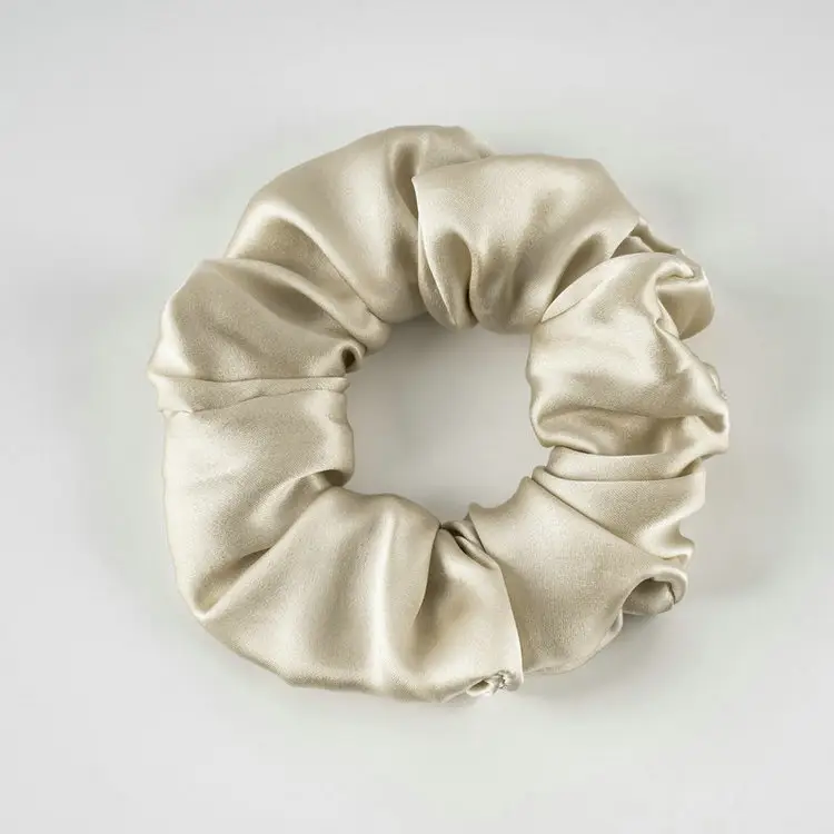 New Silk Hair Ties, Silver, High Elasticity, Holiday Gift
