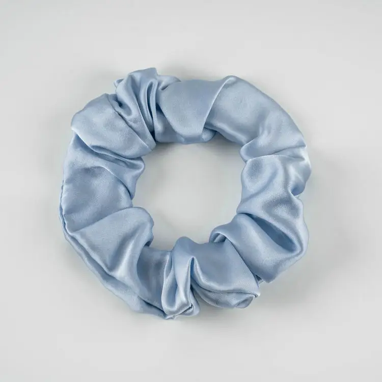 New Silk Hair Ties, Silver, High Elasticity, Holiday Gift