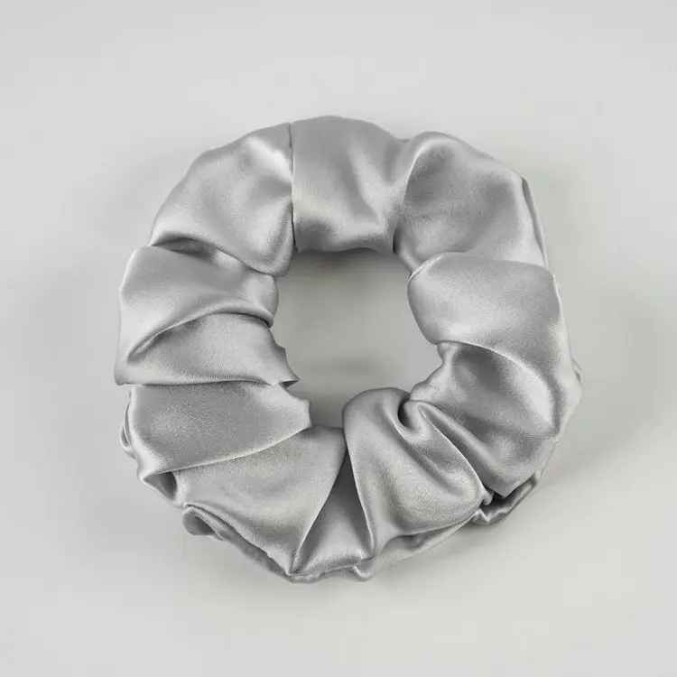New Silk Hair Ties, Silver, High Elasticity, Holiday Gift