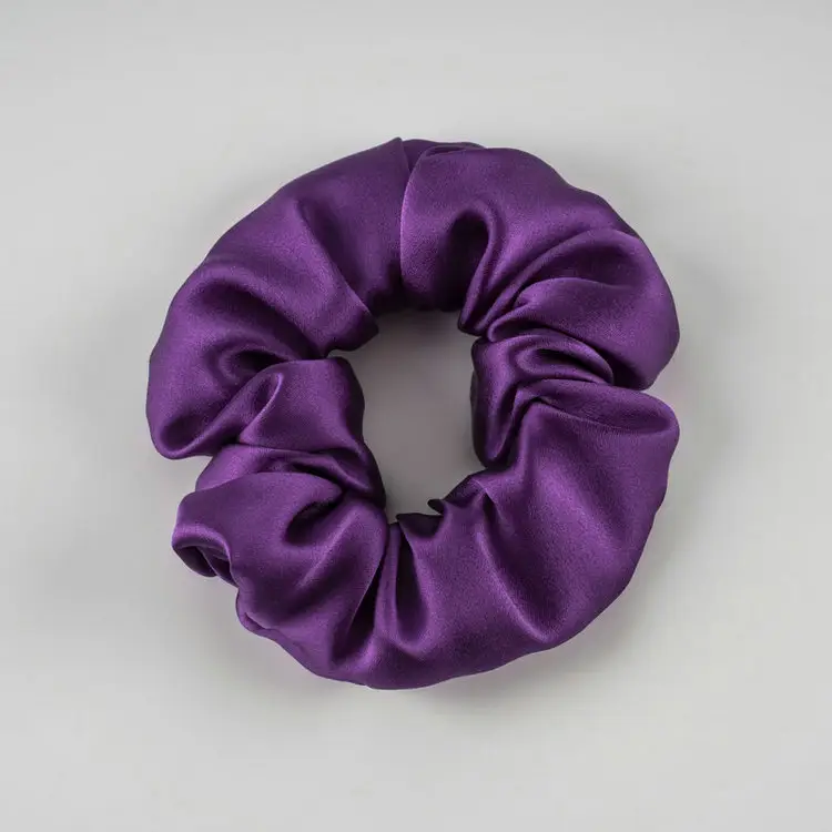New Silk Hair Ties, Silver, High Elasticity, Holiday Gift