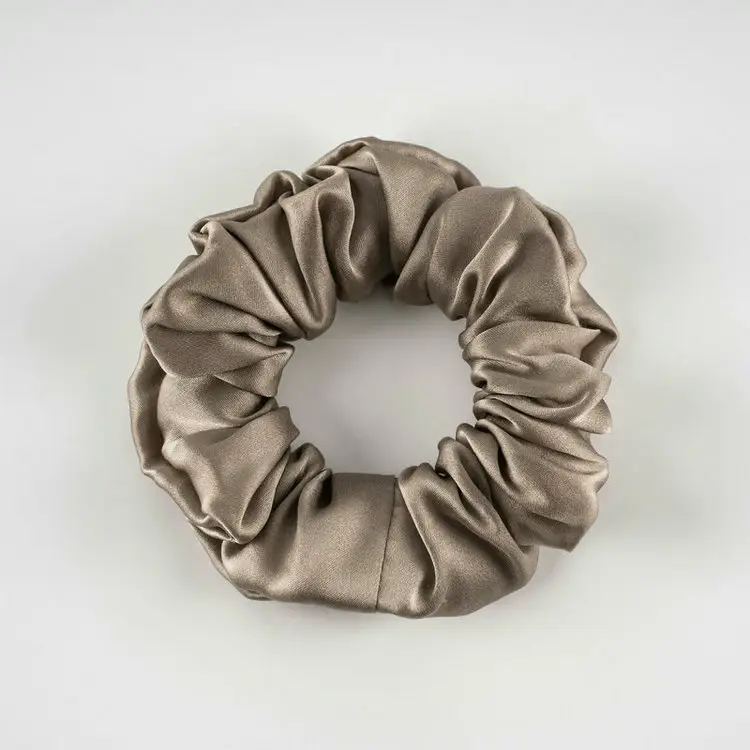New Silk Hair Ties, Silver, High Elasticity, Holiday Gift