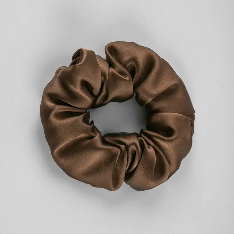 New Silk Hair Ties, Silver, High Elasticity, Holiday Gift