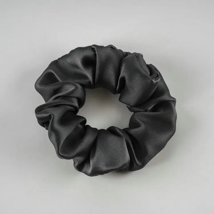 New Silk Hair Ties, Silver, High Elasticity, Holiday Gift