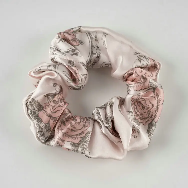 New Silk Hair Ties, Silver, High Elasticity, Holiday Gift
