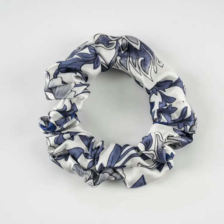 New Silk Hair Ties, Silver, High Elasticity, Holiday Gift
