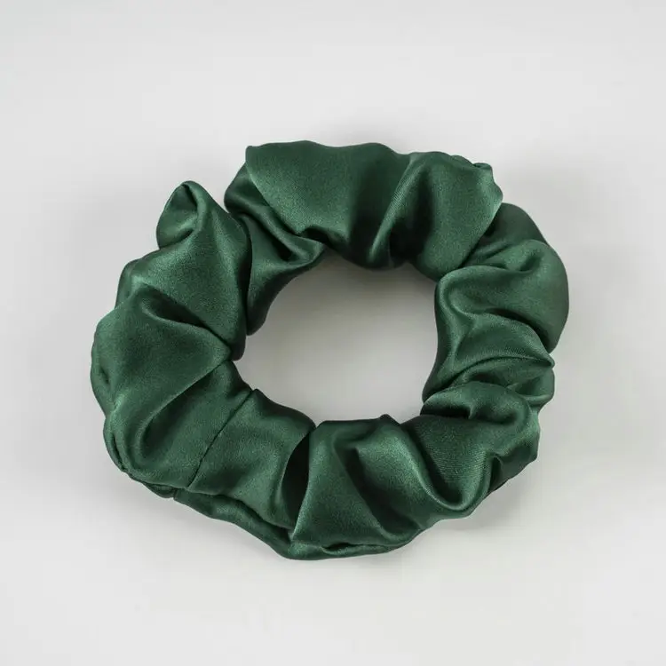 New Silk Hair Ties, Silver, High Elasticity, Holiday Gift