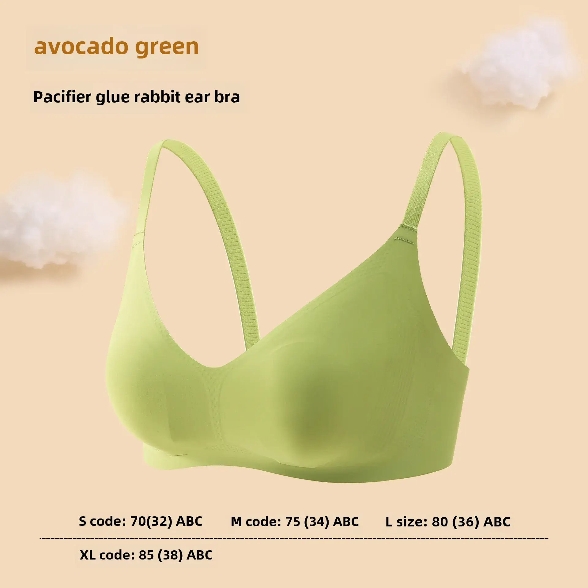 Breathable Seamless Push-Up Bra Mint Green XL - Image 2