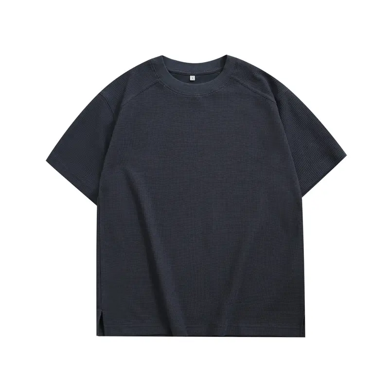 Deng Jue Men Grey Waffle Raglan T-Shirt 220g - Image 3