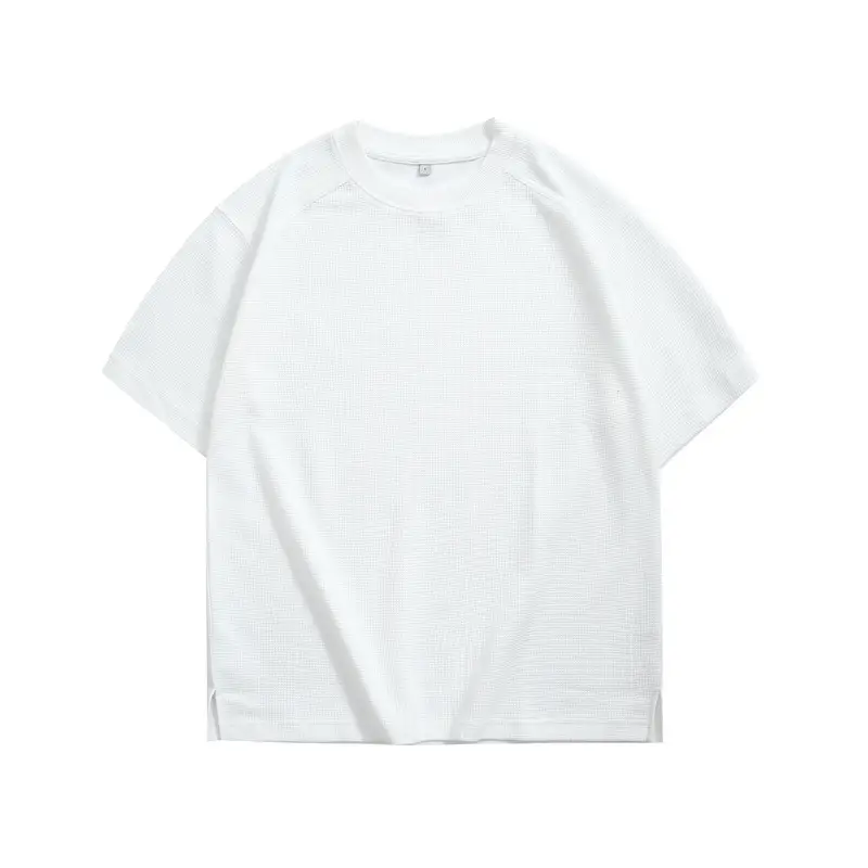 Deng Jue Men Grey Waffle Raglan T-Shirt 220g - Image 4