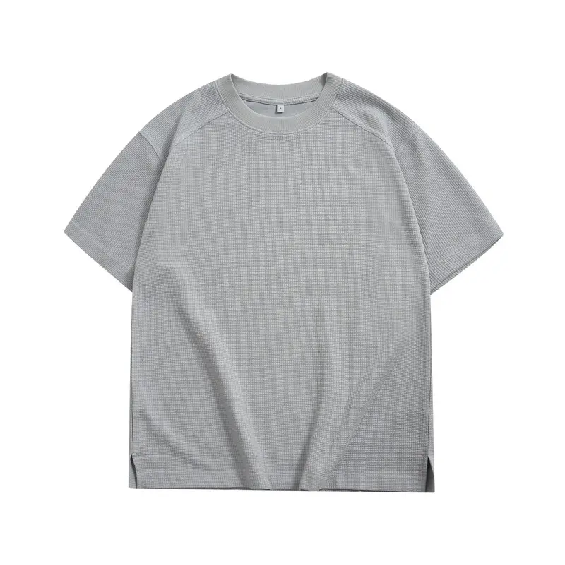 Deng Jue Men Grey Waffle Raglan T-Shirt 220g - Image 5