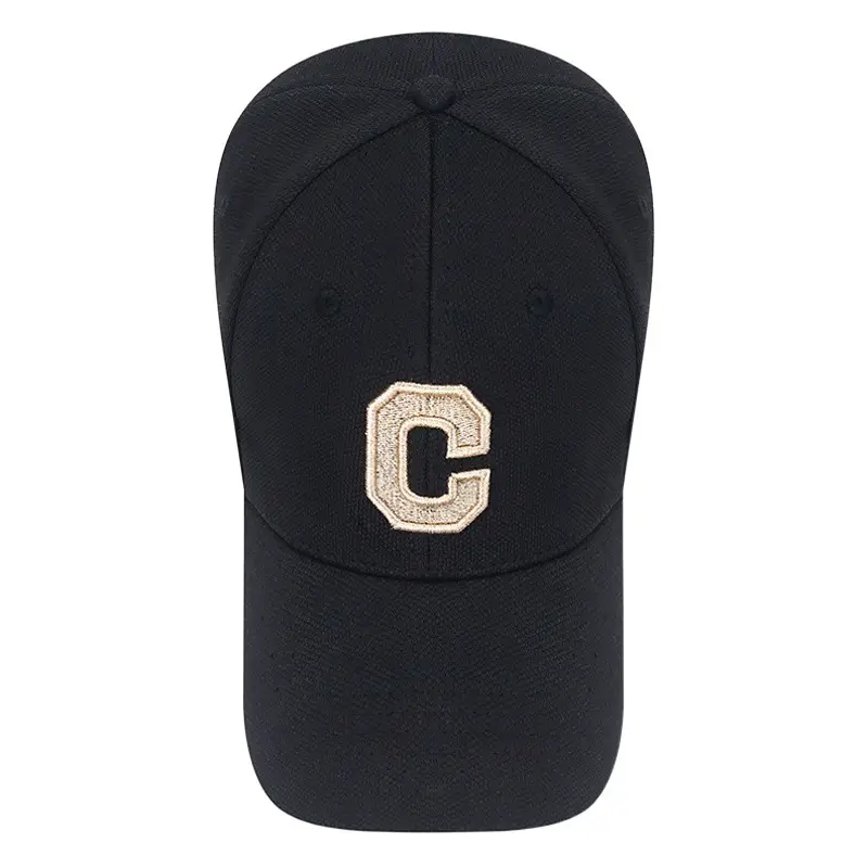 Men's White Gold C Embroidered Cap