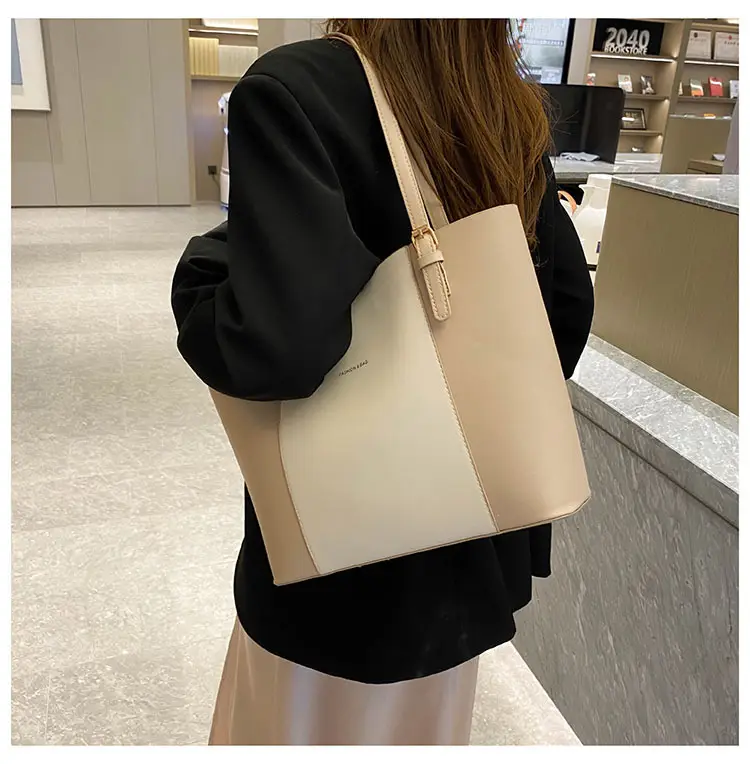 New Korean Style Colorblock Tote Bag for Women — feature 18