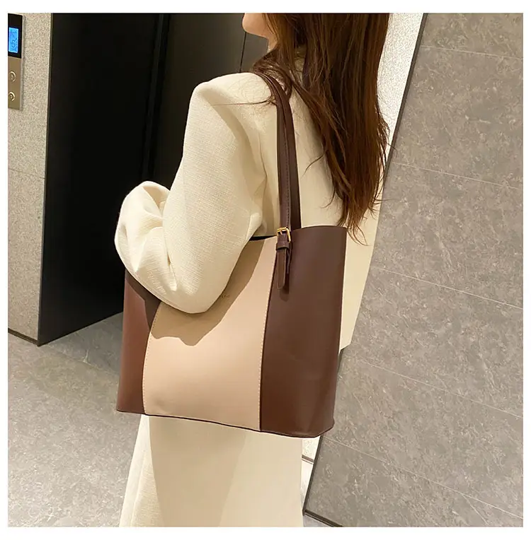 New Korean Style Colorblock Tote Bag for Women — feature 19