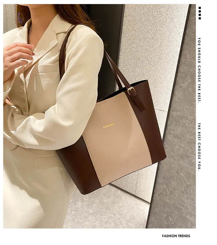 New Korean Style Colorblock Tote Bag for Women — feature 2