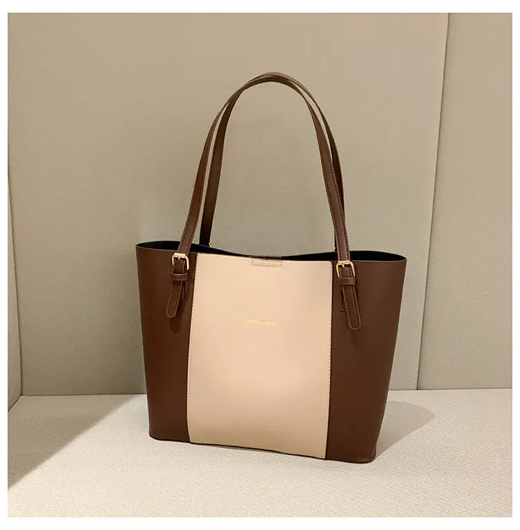 New Korean Style Colorblock Tote Bag for Women