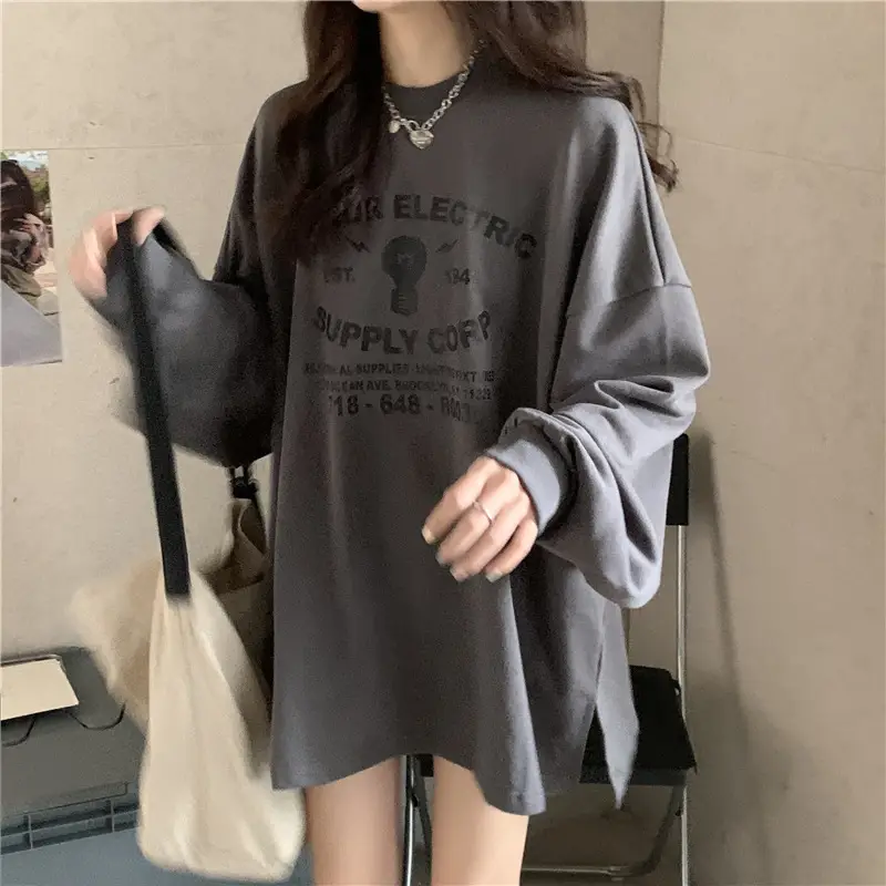 Women's Loose Sweatshirt T-Shirt with Crossbody Bag — feature 14
