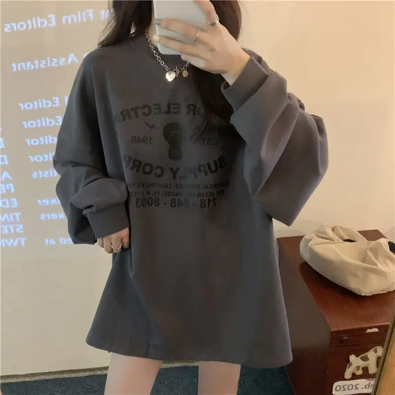 Women's Loose Sweatshirt T-Shirt with Crossbody Bag — feature 18