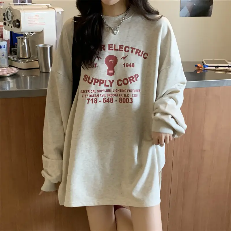 Women's Loose Sweatshirt T-Shirt with Crossbody Bag — feature 5