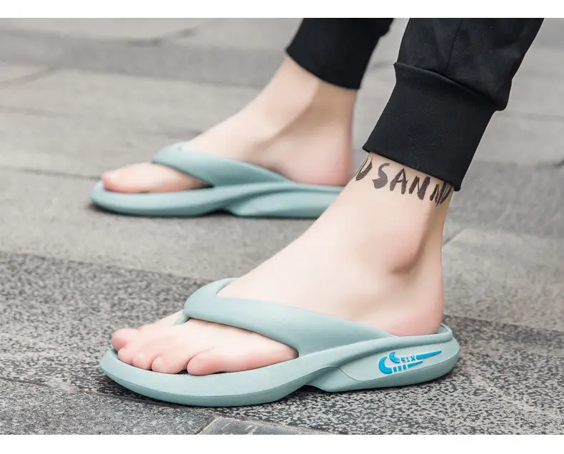 Men Korean Style Anti-Slip Flip Flops Mint Green — feature 21