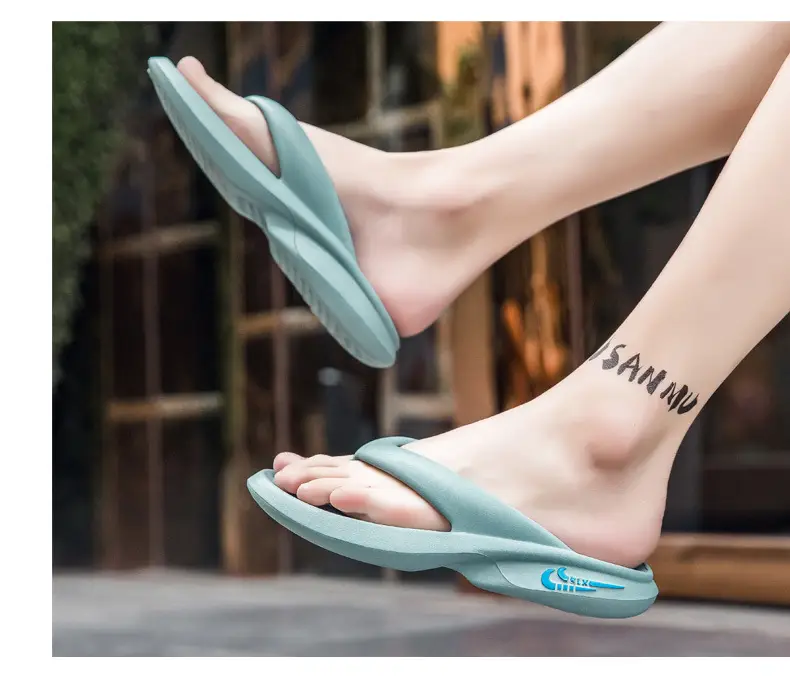 Men Korean Style Anti-Slip Flip Flops Mint Green — feature 22