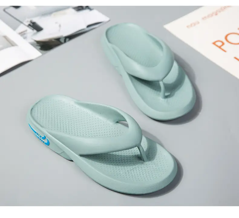Men Korean Style Anti-Slip Flip Flops Mint Green — feature 25