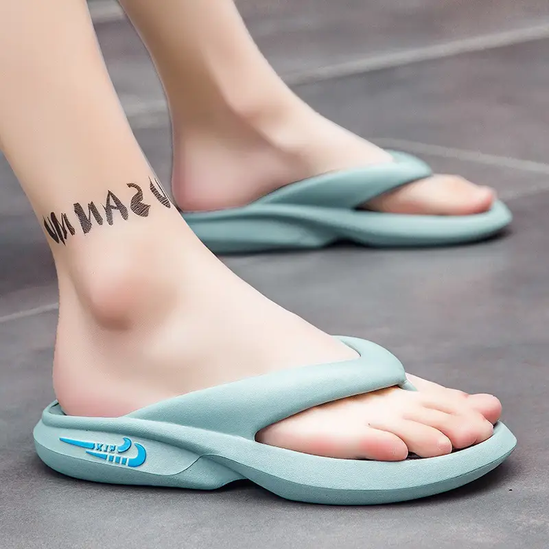 Men Korean Style Anti-Slip Flip Flops Mint Green