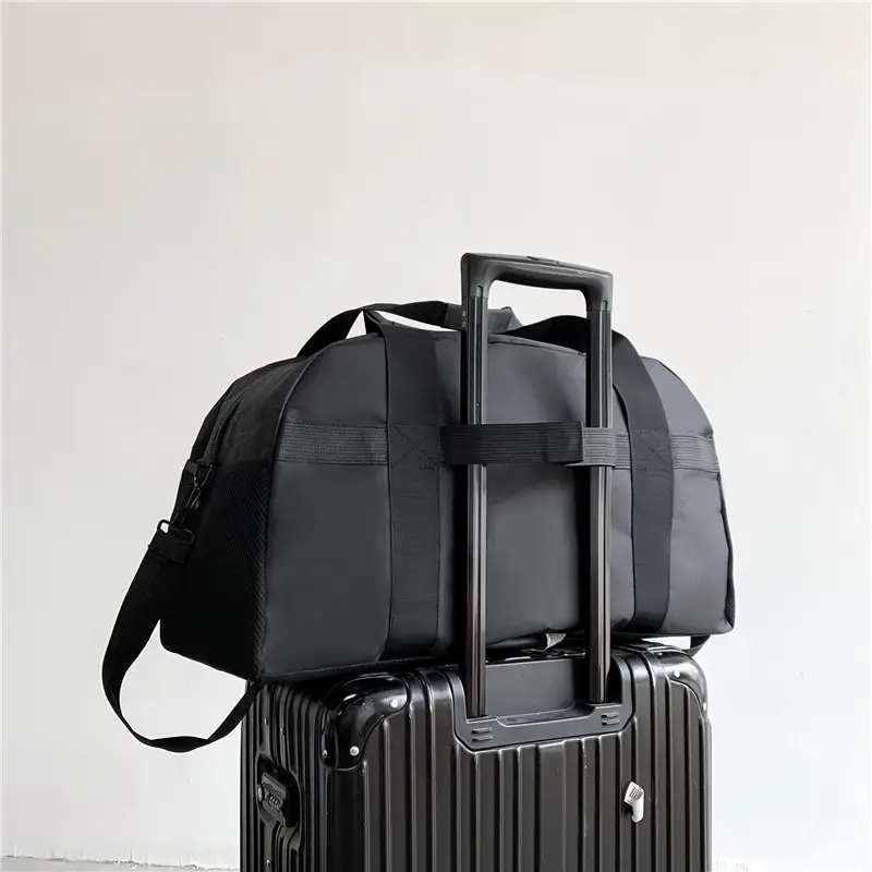 Black Travel Luggage Bag with Backpack Strap - Image 5