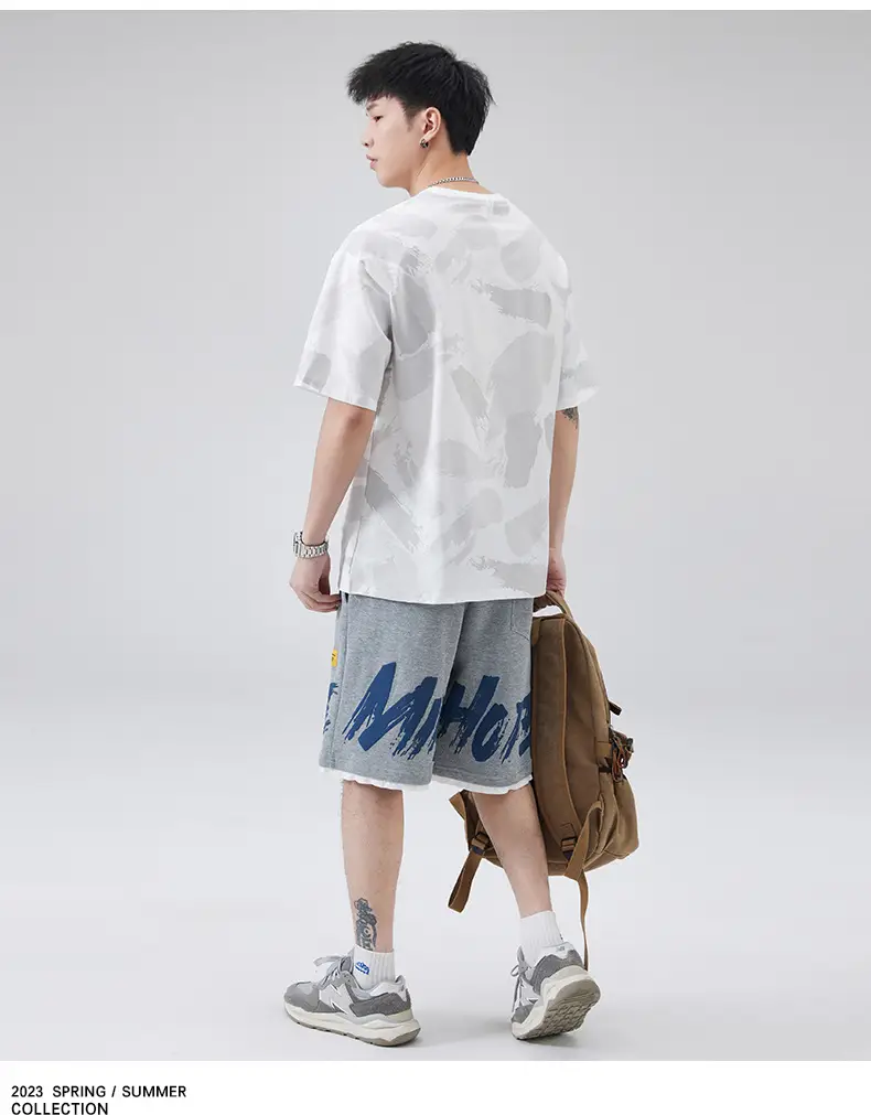Men Navy Blue Loose Crewneck T-Shirt 2025 — feature 67
