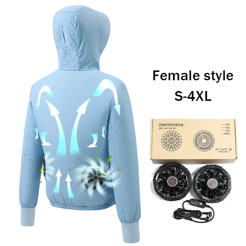 Men's Women's Hooded Zipper Jacket Yellow Summer Cooling
