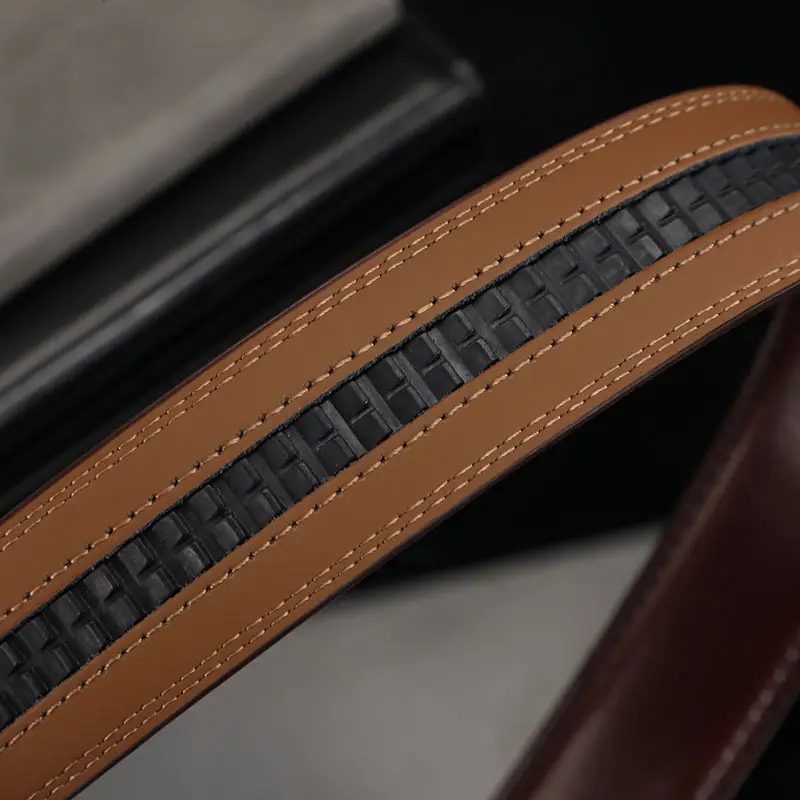 Men's Genuine Leather Belt 3.5cm Buckle-Free Non-Interlayer - Image 4