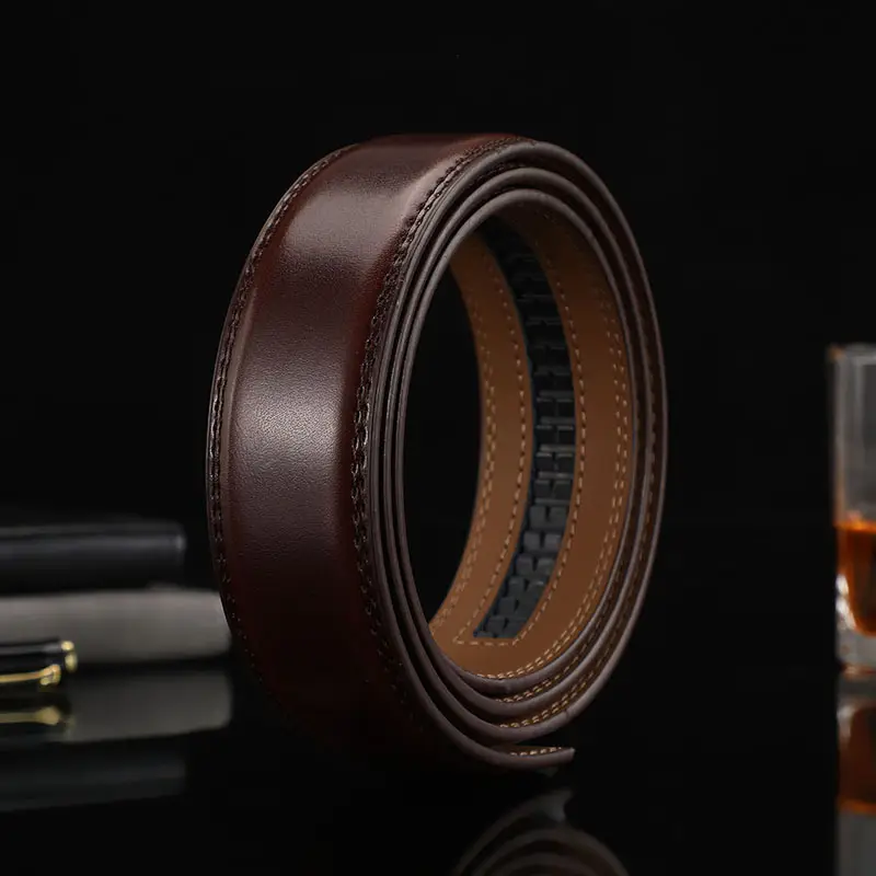 Men's Genuine Leather Belt 3.5cm Buckle-Free Non-Interlayer β feature 2