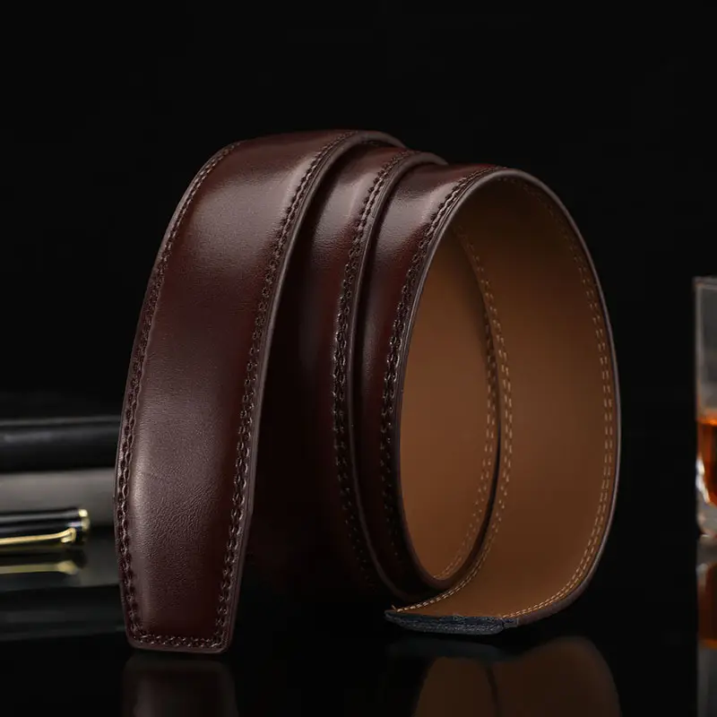 Men's Genuine Leather Belt 3.5cm Buckle-Free Non-Interlayer β feature 3