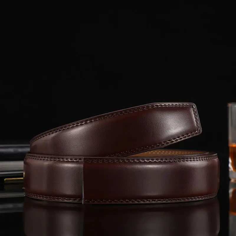 Men's Genuine Leather Belt 3.5cm Buckle-Free Non-Interlayer β feature 4